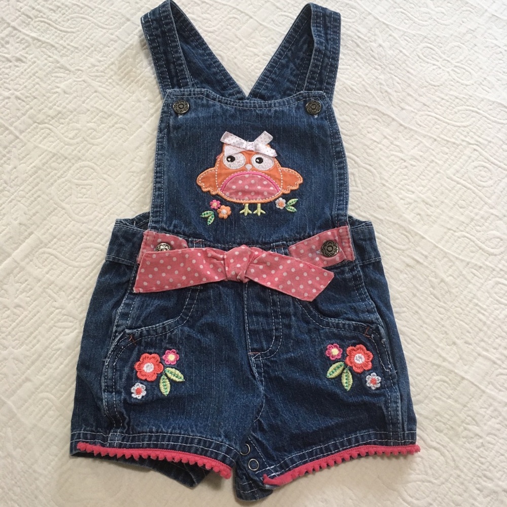 12m (5/$20) Denim Short Overalls